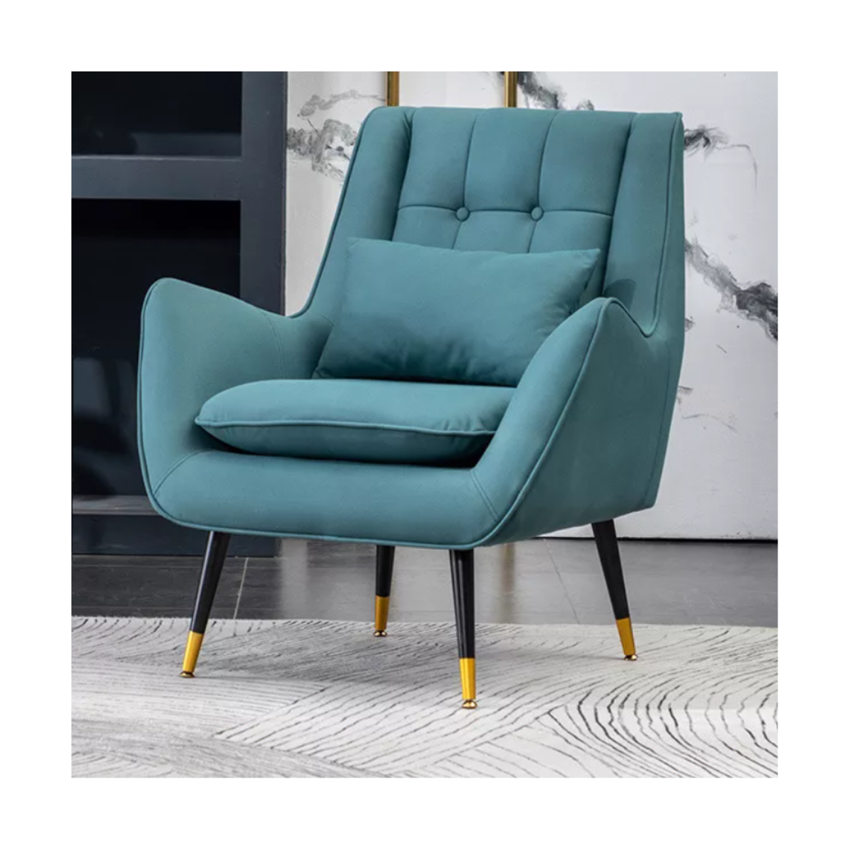 Teal Crest Armchair